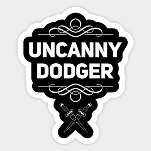 Funny DnD Rogue Class Daggers - Uncanny Dodger Sticker